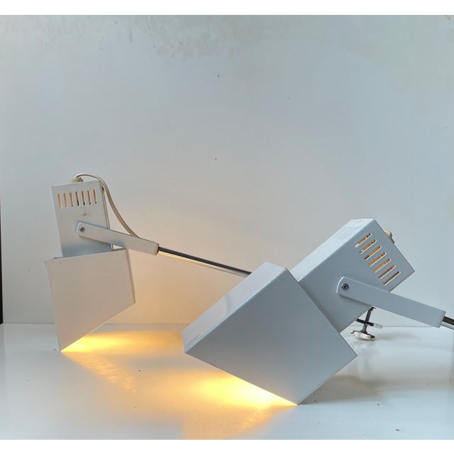 Industrial Industrial Scandinavian Wall or Clamp Lamps by Davids Lampe, 1970s, Set of 2 For Sale - Image 3 of 11