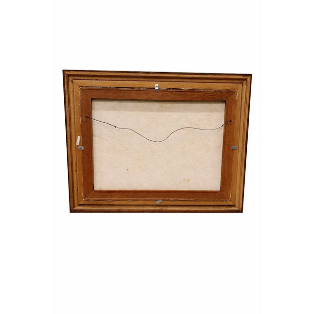 Original mid-century still life painting on canvas depicting a bouquet of lilacs arranged in a jug, rendered in a classic,...