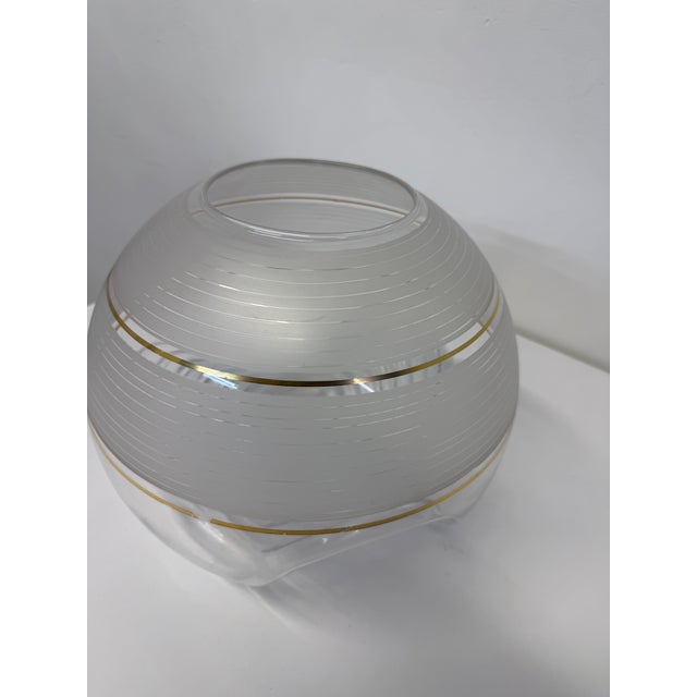 Glass Italian Murano Glass Vase With Ribbed Base by Mazzega Circa 1960s. For Sale - Image 7 of 12