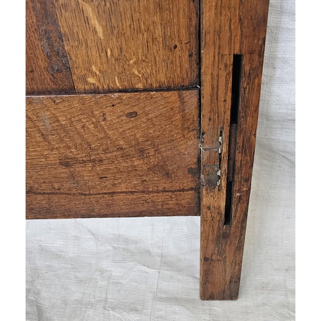 French 1920s Solid Oak Bed Frame Carved Floral Design Full / Queen Adaptable For Sale - Image 12 of 17