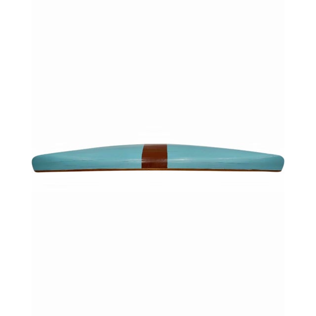 Vintage Vanderbilt Whitney Estate Decorative Canoe Boat Model W/Oars For Sale - Image 15 of 17