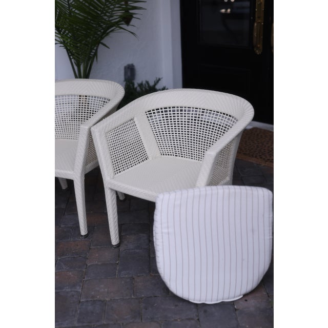 Modern 2 Fendi White Outdoor Chairs – Modern Luxury Seating For Sale - Image 3 of 3