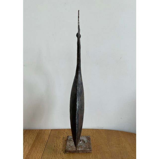 Vintage Garden Heron Sculpture For Sale In Raleigh - Image 6 of 11