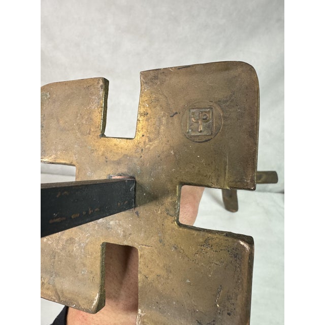 Bronze Fireplace Set by David Marshall, Set of 5 For Sale - Image 14 of 15