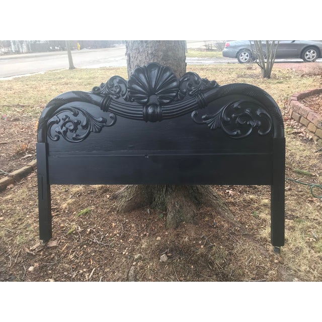 Vintage Art Nouveau Full Headboard With Scalloped Detail Chairish