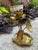 Vintage Mid-Century Modern Feldman Brass Lotus Candelabra Centerpiece For Sale - Image 10 of 12