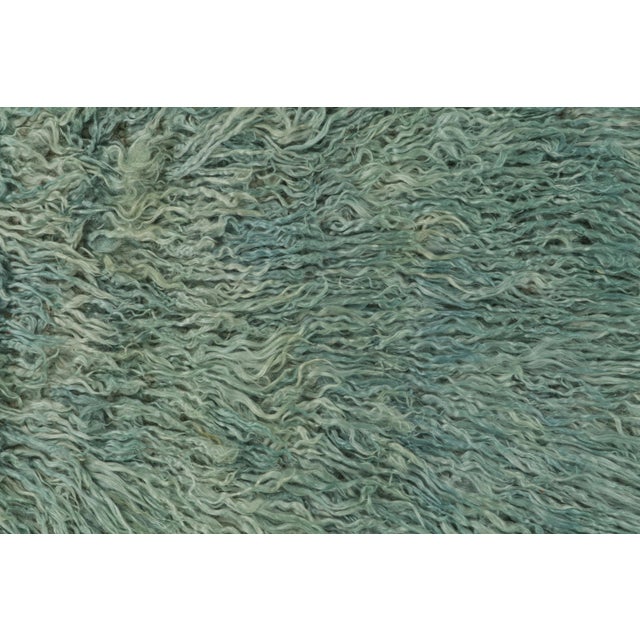 Vintage Tulu Rug in Blue, With Green Accents, From Rug & Kilim For Sale In New York - Image 6 of 7