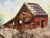 Farmhouse Signed Cooper Rustic Barn Landscape Oil Painting in Wood Frame For Sale - Image 3 of 12