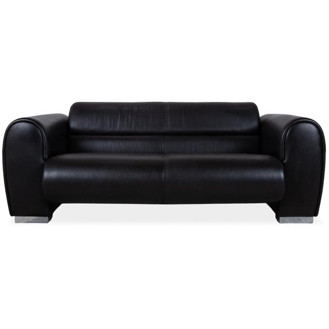 Sumo Leather Two-Seater Black Sofa by Brühl For Sale - Image 13 of 13