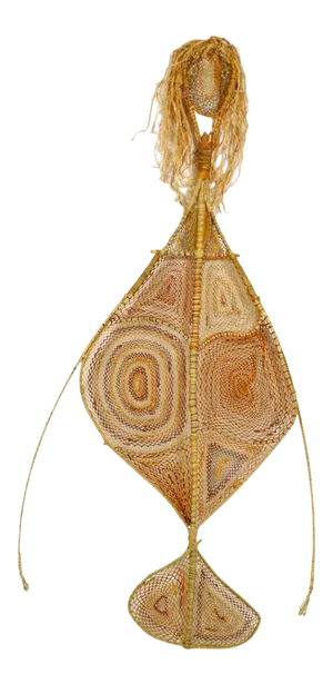 Australian Aboriginal Yawkyawk Fiber Sculpture