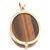 Modern 14 Karat Yellow and White Gold Pendant Tigers Eye Center Diamond Accent 0.02 TDW For Sale - Image 3 of 7