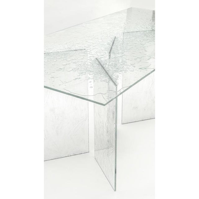 Not Yet Made - Made To Order Zero Rectangular Dining Table in Epoxy Resin & Crystal Clear Glass by Wedo For Sale - Image 5 of 8