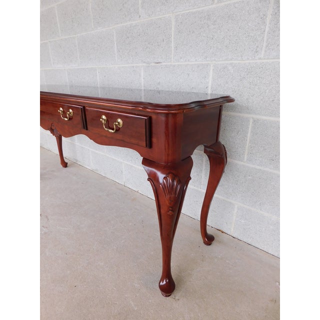 Ethan Allen Cherry Court Queen Anne Console Table Finish 205