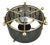 Mid-Century Modern Tea Warmer in Perforated Sheet Metal and Brass, 1950s For Sale