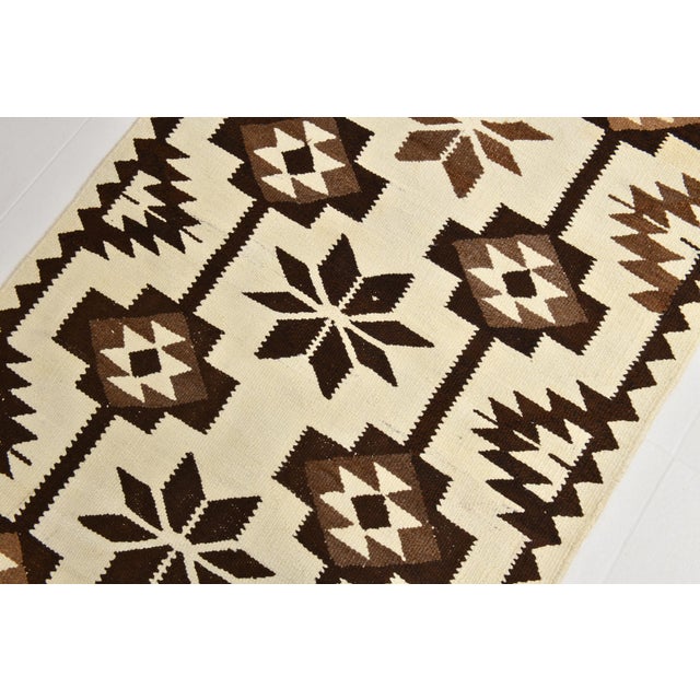 1970s Vintage Wool Kilim Runner Rug For Sale - Image 5 of 17
