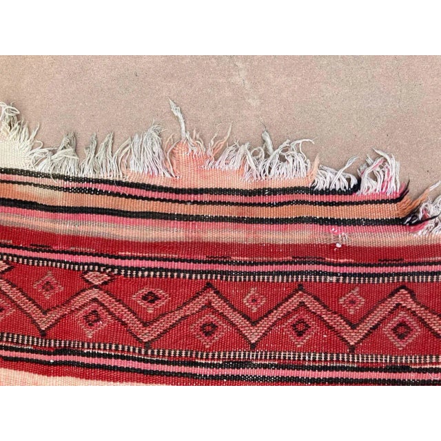 Textile Moroccan Vintage Kilim Tribal Rug, circa 1960's For Sale - Image 7 of 13