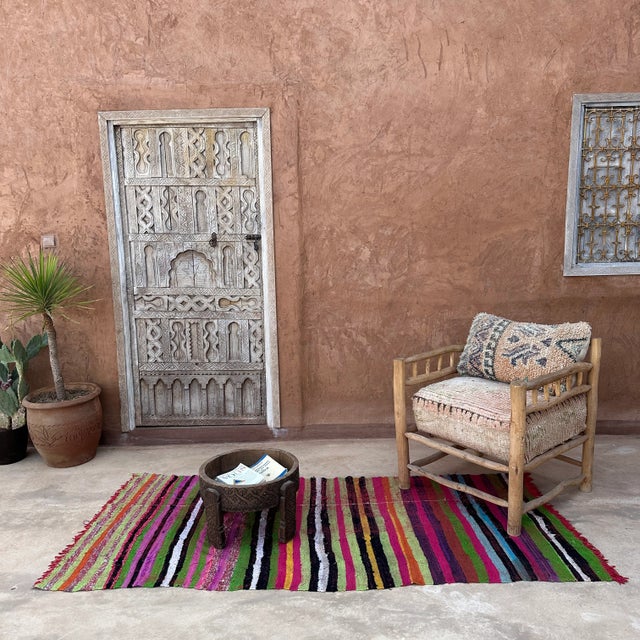 Kilim Vintage Moroccan Rug - 3'2" X 7'2" Ft For Sale - Image 10 of 11