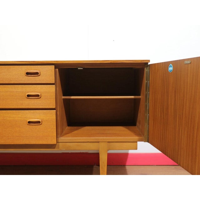 Mid Century Modern Vintage Teak Credenza Sideboard by Nathan Danish Style For Sale In Greensboro - Image 6 of 15