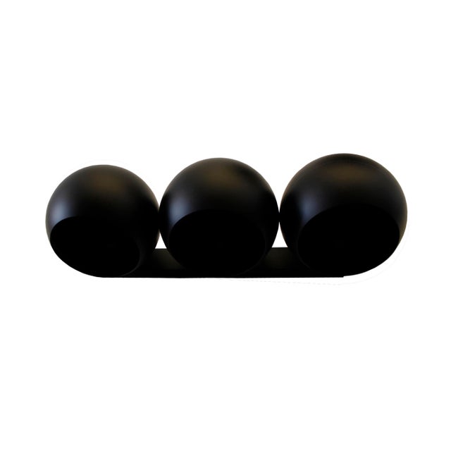 WallBalls Sconce Lacquered in Black by Juanma Lizana For Sale - Image 6 of 10