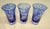 Up for sale is a set of three vintage elaborately cut to clear crystal shot glasses in a beautiful cobalt blue color. Made...