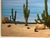Large Desert Landscape Painting by Becrio, 1990 – Monumental Cactus Scene, 40” X 30” For Sale - Image 9 of 12