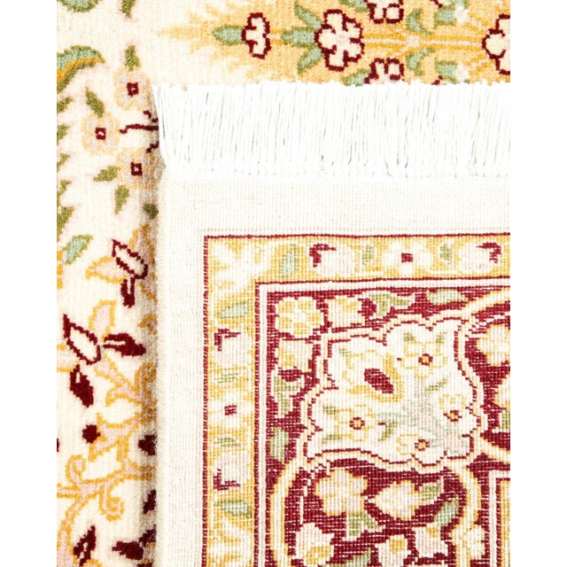 2000 - 2009 Mogul, One-of-a-Kind Hand-Knotted Area Rug in Ivory, 4' 1" x 5' 10" For Sale - Image 5 of 8