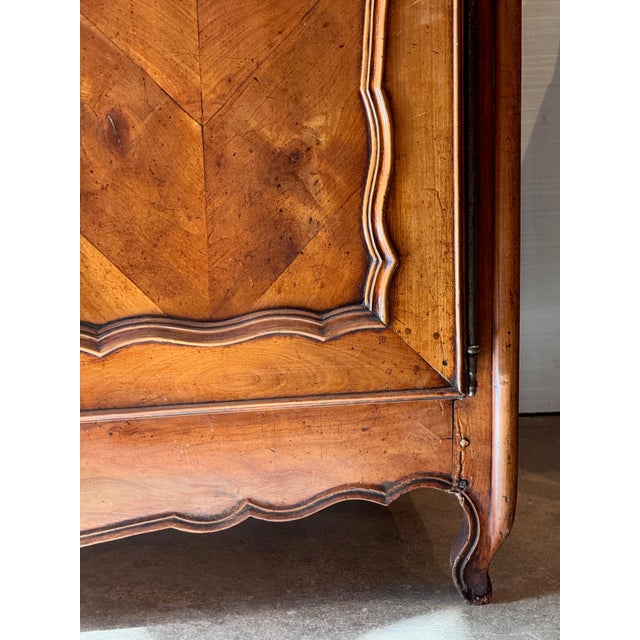 18th Century 18th Century Louis XV Fruitwood Armoire For Sale - Image 5 of 13