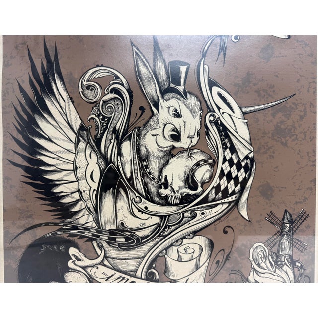 Vintage Original Hand Signed Greg Craola Simkins Ima Monsta Bunny Juxtapoz Print For Sale - Image 4 of 14