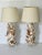 Fabulous pair of richly encrusted with preselected sea shells table Lamos on lucite bases.