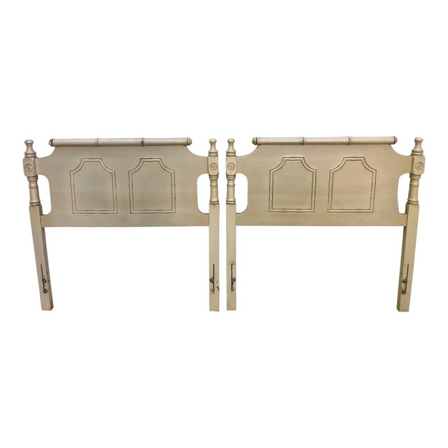 Faux Bamboo Pagoda Twin Headboards a Pair Chairish