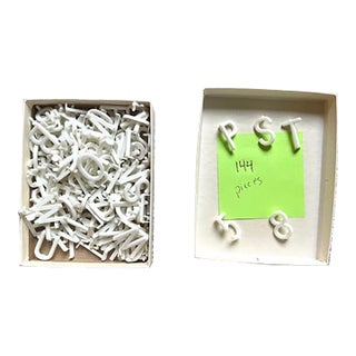 Vintage 1" Plastic Pushboard Sign Letters – Unmarked Set For Sale