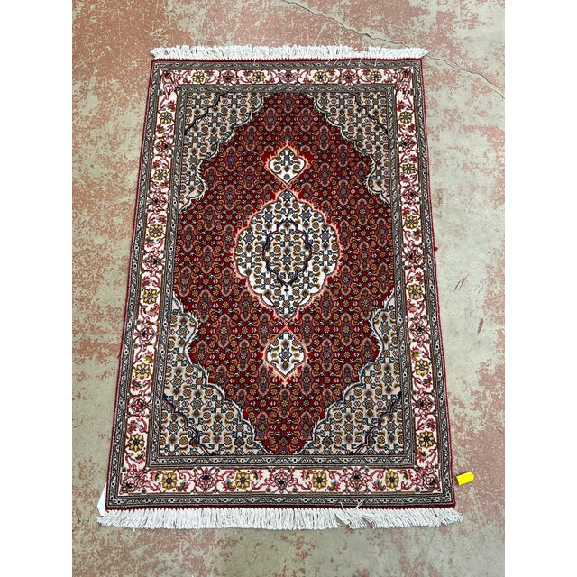 Traditional Fine Persian Tabriz Mahi Fish Rug 2’7” X 3’11” For Sale - Image 3 of 6