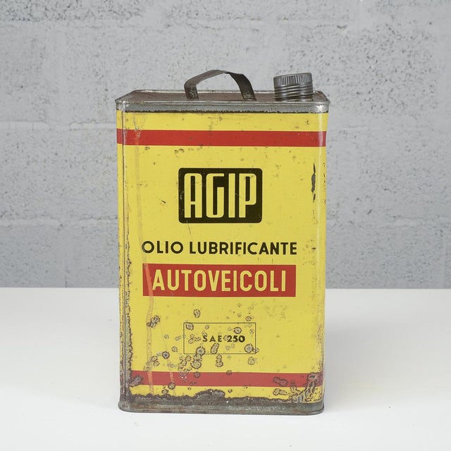 1960s Lubricating Oil Can from AGIP, 1970 For Sale - Image 5 of 9