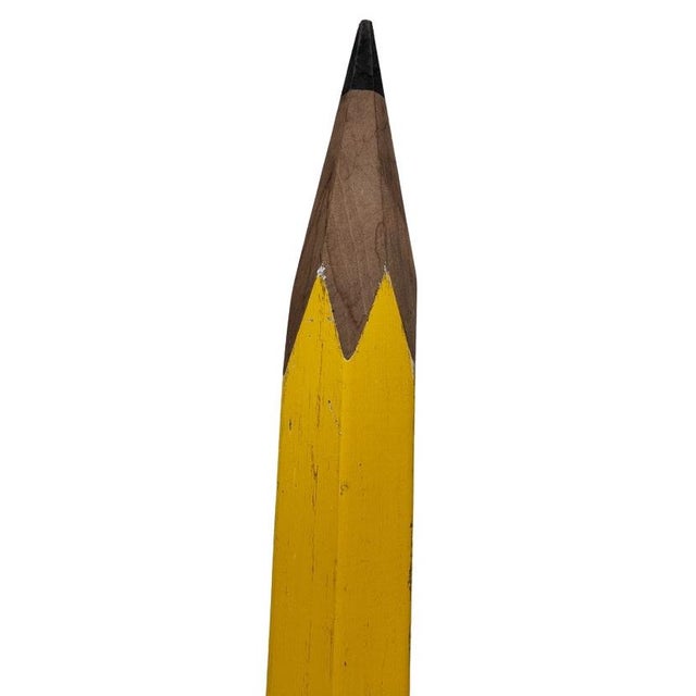 Mid-Century Modern Mid 20th Century Giant Vintage Wooden Pencil For Sale - Image 3 of 7
