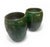Traditional Pair of Vintage Emerald Green Glazed Ceramic Planters For Sale - Image 3 of 11