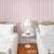2020s Schumacher Louise Stripe Wallcovering In Rose For Sale - Image 5 of 6