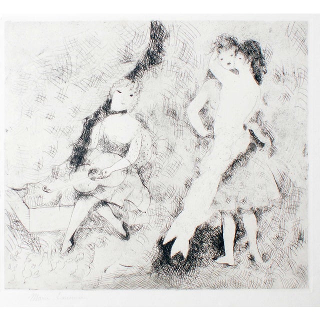 Marie Laurencin, Le Bal Etching, Figurative Print, Marie Laurencin, 1920s, Unframed For Sale