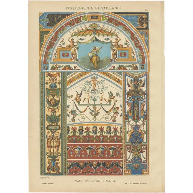 Late 19th Century H. Dolmetsch, Renaissance Decorative Prints, 1887, Paper, Set of 4 For Sale - Image 5 of 10