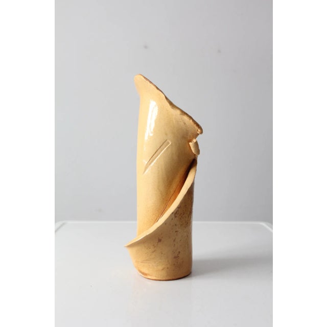 Contemporary Free Form Studio Pottery Vase Circa 1999 For Sale - Image 3 of 13