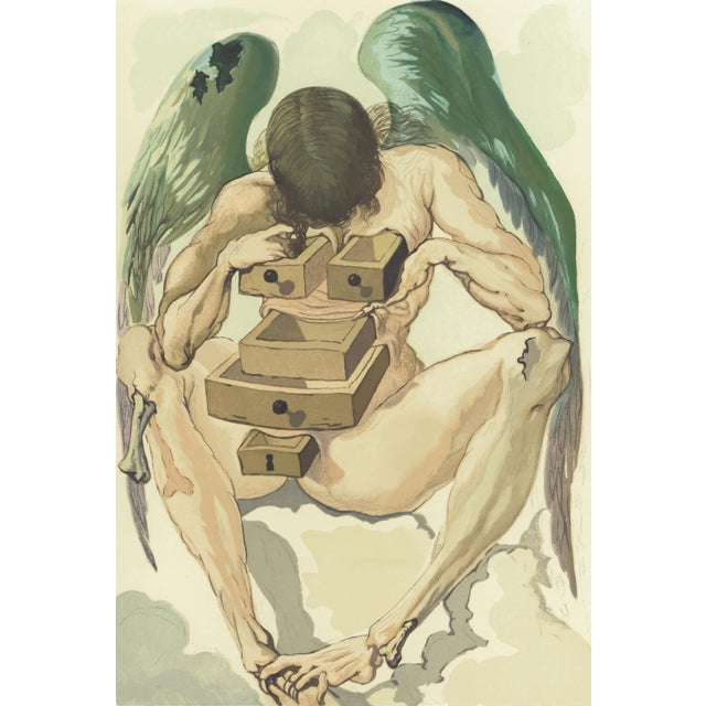 Original engraving from Salvador Dalí’s "The Divine Comedy" published by Editions d’Art Les Heures Claires, Paris, in...