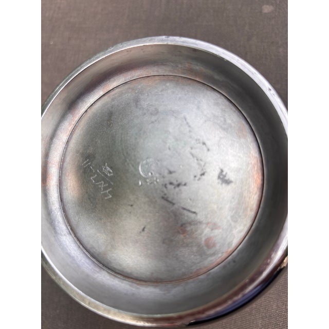 Silver Antique Meriden Britannia Silver Plate Cachepot Engraved Victorian Jardiniere Vase Pattern No. 1952 | Art Nouveau Floral Repoussé | Mirror Finish For Sale - Image 8 of 12