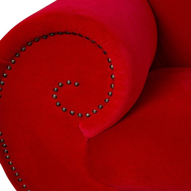 Gaudi Armchair in Red Velvet with Lions Paws from Bretz For Sale - Image 5 of 13