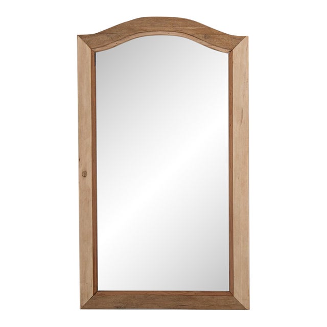 19th Century France Antique White Wood Mirror For Sale