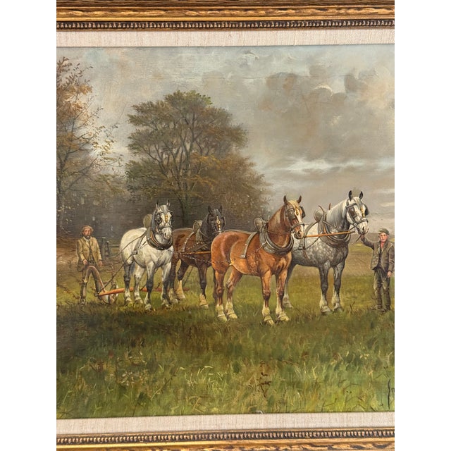 Realism John Hutchinson Antique British Oil Paintings Framed Pair For Sale - Image 3 of 12