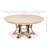 Transitional Round Dining Table, Large - Bleached Oak With Hammered Iron Base For Sale - Image 11 of 11