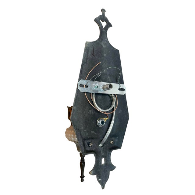 1930s Virden Wall Sconces With Original Silver Patina and Hurricane Shades For Sale - Image 4 of 6