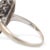 Metal Antique Edwardian 14k White Gold 1.01ctw Diamond Elongated Navette Cocktail Ring, Size 5.75 For Sale - Image 7 of 8