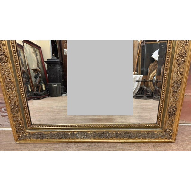 Large Napoleon III Mirror in Gilded Wood, 1880s For Sale - Image 6 of 10