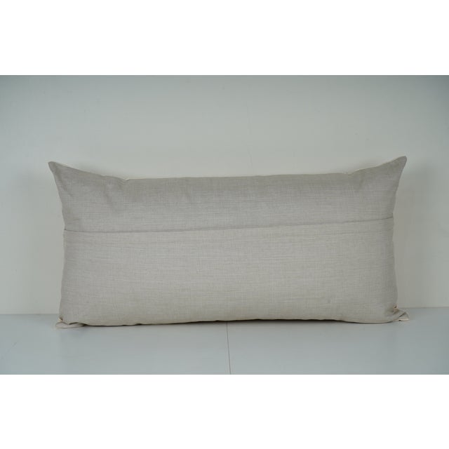 1990s Suzani Lumbar Pillow Cover For Sale - Image 5 of 5