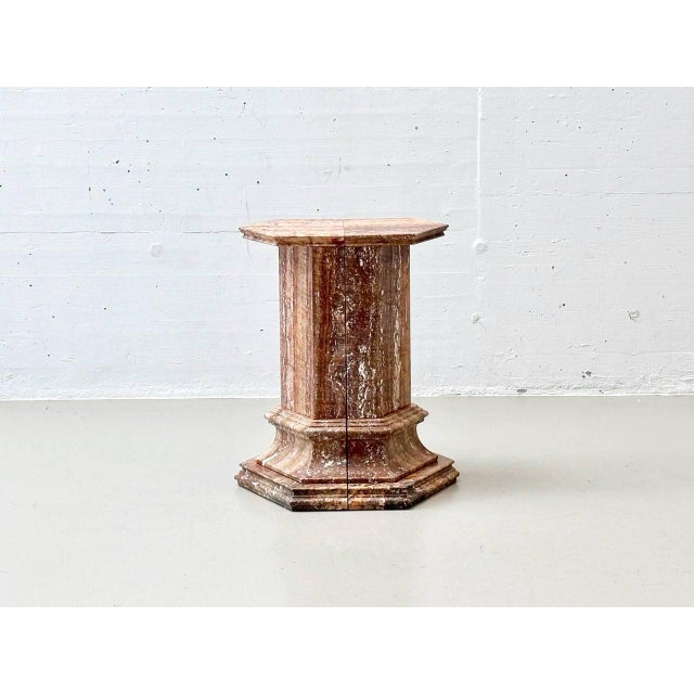 Console Table in Reddish-Brown Marble, Italy For Sale - Image 5 of 18